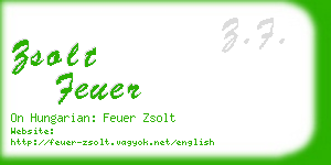 zsolt feuer business card